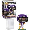 imageJustin Jefferson 239 Facsimile Signed Reprint Laser Autographed Funko POP Football NFL Minnesota Vikings Figurine with Protector Case