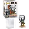 imagePedro Pascal The Mandalorian Flying with Jet Pack 402 Facsimile Signed Reprint Laser Autographed Funko POP Movies Star Wars Figurine with Protector Case