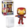 imageRobert Downey Jr Iron Man 285 Facsimile Signed Reprint Laser Autographed Funko POP Movies Marvel Avengers Figurine with Protector Case
