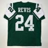 imageFacsimile Autographed Darrelle Revis New York Green Reprint Laser Auto Football Jersey Size Mens XL