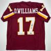 imageFacsimile Autographed Doug Williams Washington Red Reprint Laser Auto Football Jersey Size Mens XL