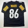 imageFacsimile Autographed Hines Ward Pittsburgh Black Reprint Laser Auto Football Jersey Size Mens XL