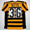 imageFacsimile Autographed Jerome Bettis Pittsburgh Bumble Bee Reprint Laser Auto Football Jersey Size Mens XL