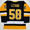 imageFacsimile Autographed Kris Letang Pittsburgh Black Reprint Laser Auto Hockey Jersey Size Mens XL