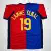 imageFacsimile Autographed Lamine Yamal 19 FC Barcelona BlueRed Reprint Laser Auto Soccer Jersey Size Mens XL