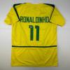 imageFacsimile Autographed Ronaldinho Brazil Yellow World Cup Reprint Laser Auto Soccer Jersey Size Mens XL