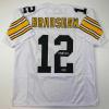 imageFacsimile Autographed Terry Bradshaw Pittsburgh White Reprint Laser Auto Football Jersey Size Mens XL