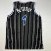 imageFacsimile Autographed Tracy McGrady Orlando Black Pinstripe Reprint Laser Auto Basketball Jersey Size Mens XL