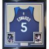 imageFramed AutographedSigned Anthony Edwards 35x39 Minnesota Blue Basketball Jersey Beckett BAS COA