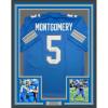 imageFramed AutographedSigned David Montgomery 35x39 Detroit Blue Football Jersey Beckett BAS COA