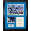 imageFramed Calvin Johnson Hall of Fame Facsimile Laser Engraved Signature Auto Detroit Lions 11quotx14quot Football Photo Sig Collage
