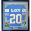 imageFramed Facsimile Autographed Barry Sanders 35x39 Detroit Blue Reprint Laser Auto Football Jersey Size Mens XL