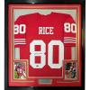 imageFramed Facsimile Autographed Jerry Rice 35x39 San Francisco Red Reprint Laser Auto Football Jersey