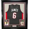 imageFramed Facsimile Autographed LeBron James 35x39 Miami Black Reprint Laser Auto Basketball Jersey