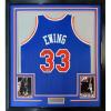 imageFramed Facsimile Autographed Patrick Ewing 35x39 New York Blue Reprint Laser Auto Basketball Jersey