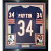 imageFramed Facsimile Autographed Walter Payton 35x39 Chicago Blue Reprint Laser Auto Football Jersey Size Mens XL