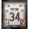 imageFramed Facsimile Autographed Walter Payton 35x39 Chicago White Reprint Laser Auto Football Jersey Size Mens XL