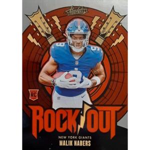 image2024 Panini Absolute Malik Nabers ROMNS Rock Out New York Giants Rookie RC Football Card