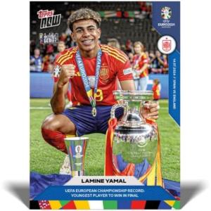 image2024 Topps Now Lamine Yamal 066 Spain National Debut Rookie RC Soccer Card