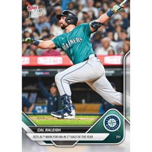 image2025 Topps Now Cal Raleigh 413 Sets AL Mark for Home Runs in 1st Half of the Year Seattle Mariners Baseball Card