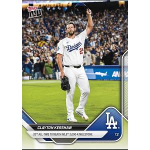 image2025 Topps Now Clayton Kershaw 373 20th All Time to Reach 3000Ks Milestone Los Angeles Dodgers Baseball Card