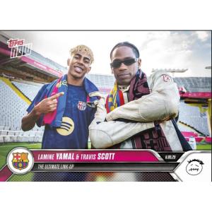 image2025 Topps Now Lamine YamalTravis Scott 1 The Ultimate Link Up FC Barcelona Soccer Card