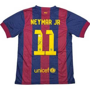 imageAutographedSigned Neymar Jr FC Barcelona Blue Soccer Jersey Beckett BAS COA