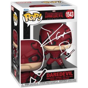 imageCharlie Cox Daredevil 1543 Daredevil Born Again Facsimile Signed Reprint Laser Autographed Funko POP Movies Marvel Avengers Figurine with Protector Case