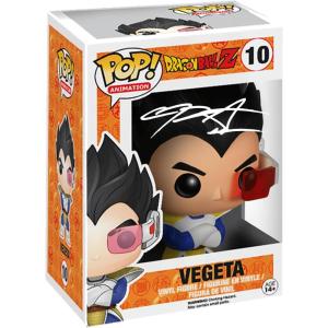imageChristopher Sabat Vegeta 10 Voice Actor Facsimile Signed Reprint Laser Autographed Funko POP Anime Animation Dragon Ball Z Figurine with Protector Case
