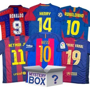 imageFC Barcelona AutographedSigned Soccer Jersey Mystery Box with PSA JSA or Beckett COA