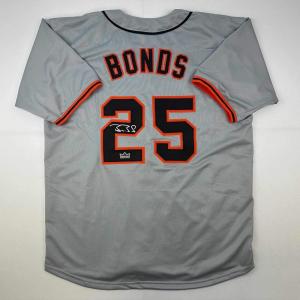 imageFacsimile Autographed Barry Bonds San Francisco Grey Reprint Laser Auto Baseball Jersey Size Mens XL
