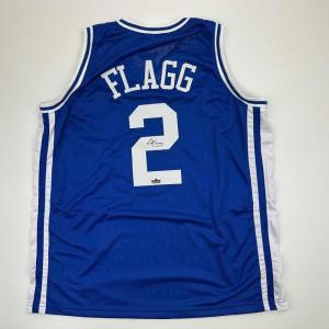 imageFacsimile Autographed Cooper Flagg Duke Blue Reprint Laser Auto College Basketball Jersey Size Mens XL