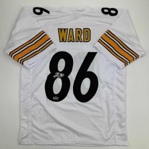 imageFacsimile Autographed Hines Ward Pittsburgh White Reprint Laser Auto Football Jersey Size Mens XL