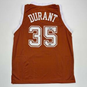 imageFacsimile Autographed Kevin Durant Texas Orange Reprint Laser Auto College Basketball Jersey Size Mens XL