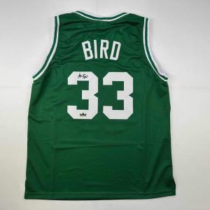 imageFacsimile Autographed Larry Bird Boston Green Reprint Laser Auto Basketball Jersey Size Mens XL