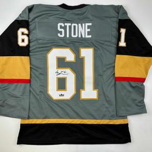 imageFacsimile Autographed Mark Stone Vegas Grey Reprint Laser Auto Hockey Jersey Size Mens XL