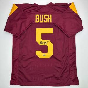 imageFacsimile Autographed Reggie Bush USC Maroon Reprint Laser Auto College Football Jersey Size Mens XL