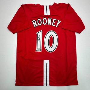 imageFacsimile Autographed Wayne Rooney Manchester United Red Reprint Laser Auto Soccer Jersey Size Mens XL