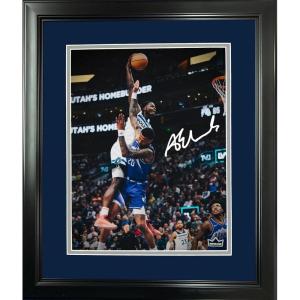 imageFramed Anthony Edwards Dunk on John Collins Minnesota Timberwolves Facsimile Laser Engraved Signature Auto 11quotx14quot Basketball Photo HOFSM Holo