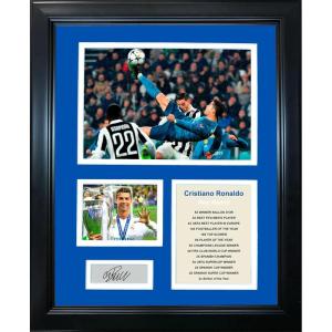imageFramed Cristiano Ronaldo Facsimile Laser Engraved Signature Auto Real Madrid Soccer Futbol 11quotx14quot Photo Sig Collage