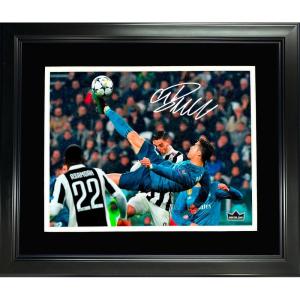 imageFramed Cristiano Ronaldo Real Madrid Facsimile Laser Engraved Signature Auto 11quotx14quot Soccer Photo HOFSM Holo