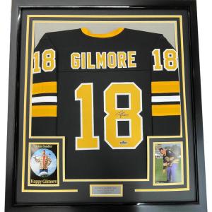 imageFramed Facsimile Autographed Adam Sandler Happy Gilmore 35x39 Boston Black Reprint Laser Auto Hockey Jersey