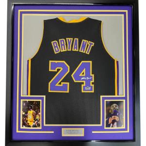 imageFramed Facsimile Autographed Kobe Bryant 35x3924 Los Angeles LA Black Reprint Laser Auto Basketball Jersey Size Mens XL