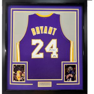 imageFramed Facsimile Autographed Kobe Bryant 35x3924 Los Angeles LA Purple Reprint Laser Auto Basketball Jersey Size Mens XL
