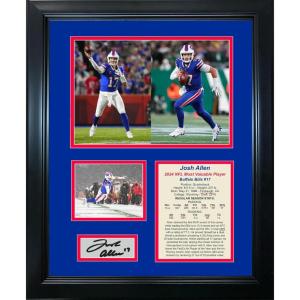 imageFramed Josh Allen 2024 NFL MVP Most Valuable Player Facsimile Laser Engraved Signature Auto Buffalo Bills 11quotx14quot Football Photo Sig Collage