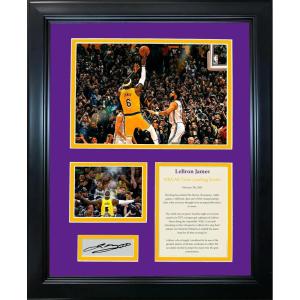 imageFramed LeBron James NBA AllTime Leading Scorer Facsimile Laser Engraved Signature Auto Los Angeles Lakers Basketball 11quotx14quot Photo Sig Collage