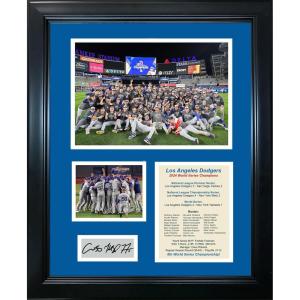 imageFramed Los Angeles Dodgers 2024 World Series Champions Shohei Ohtani Mookie Betts Freddie Freeman MVP Facsimile Laser Engraved Signature Auto 11quotx14quot Baseball Photo Sig Collage