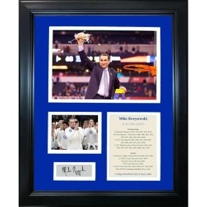imageFramed Mike Krzyzewski Coach K Hall of Fame Duke Blue Devils Facsimile Laser Engraved Signature Auto NCAA Basketball 11quotx14quot Photo Sig Collage