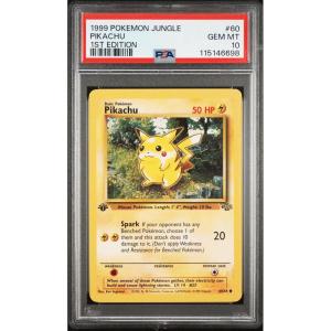 imageGraded 1999 PKM Jungle Pikachu 60 First 1st Edition Trading Card Game PSA 10 Gem Mint