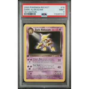 imageGraded 2000 PKM Rocket Dark Alakazam 18 First 1st Edition Trading Card Game PSA 9 Mint